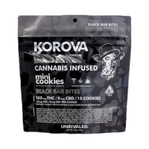 Korova Mini Cookies | Black Bar Bites 100mg