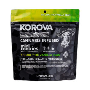 Korova Mini Cookies | 1:1 CBD Vanilla Bean 200mg