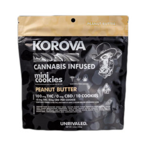 Korova Mini Cookies | Peanut Butter 100mg